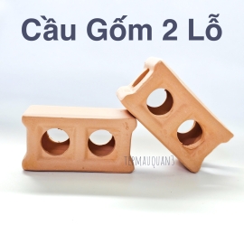 Cầu gốm 2 Lỗ - Trang Trí Bể Cá Tép