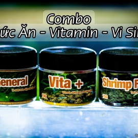 Combo : Thức Ăn - Vitamin - Vi sinh Chuyên Cho Tép Cảnh