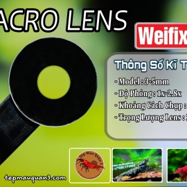 Ống Kính Lens Macro WEIFIX 3-5mm Dành Cho Điện Thoại Chụp Cá Cảnh - Tép Cảnh