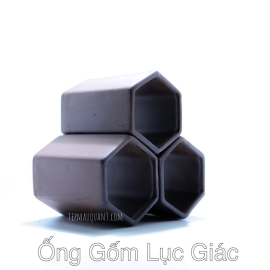 Ống Gốm Lục Giác - Trang Trí Hồ Tép Cảnh - Tép Cảnh