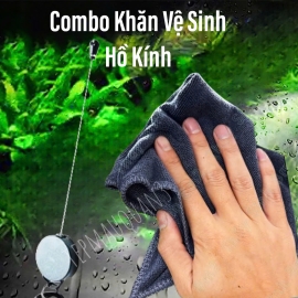Khăn Microfiber Đa Năng | Combo Khăn Vệ Sinh và Móc Rút Vệ Sinh Hồ Cá Tép