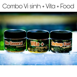 Combo : Thức Ăn - Vitamin - Vi sinh Chuyên Cho Tép Cảnh