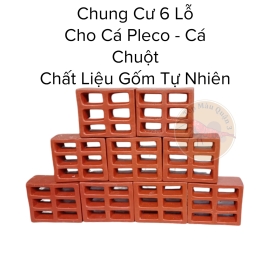 Chung Cư Gốm 6 Lỗ Cho Cá Pleco - Cá Chuột 
